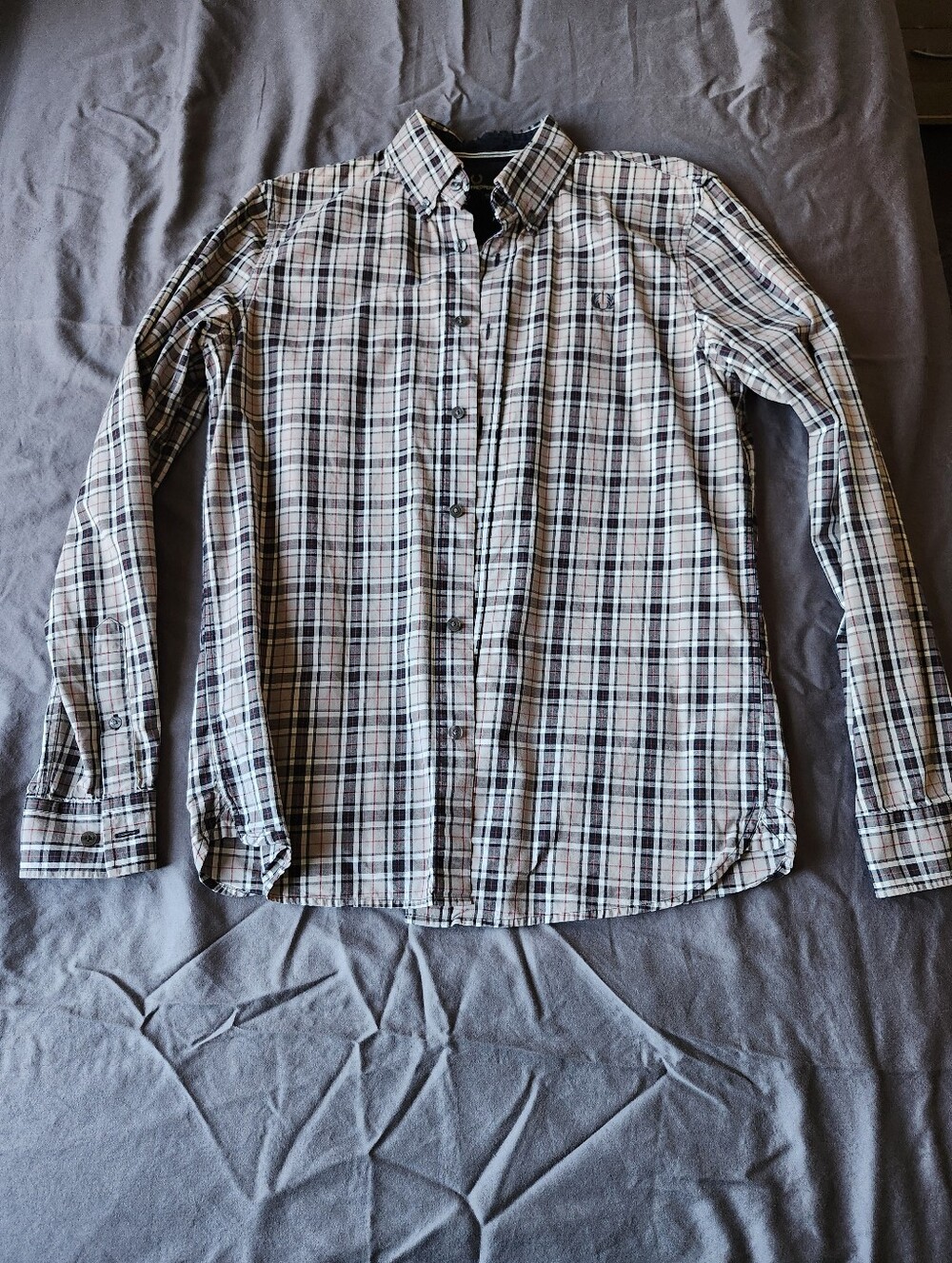 Fred Perry Men's Plaid Dress Shirt